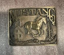 Vintage Mustang Belt Buckle