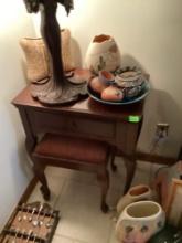 Antique Singer sewing machine and bench