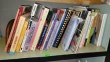 assorted quilting, sewing, arts and crafts books