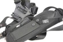 One BlackHawk nylon shoulder holster. Fits 4 1/2 to 5" large auto's. In package.