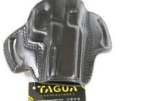 Tagua black leather right handed belt holster for Glock 20. In package.