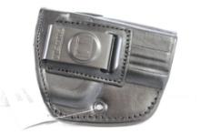 Tagua black leather right handed belt clip holster for S&W M&P. In package.