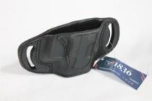 Tagua black leather right handed belt holster for most 4", 9mm, 40 and 45. In package.