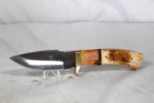 Custom fixed blade Knife with bone handle 8.25" total length