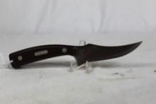 Schrade Model 152 Sharp Finger. 3.5 inch skinning blade with saw-cut Delrin scales. Very nice custom