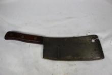 Foster Brothers # 290 wood handle meat cleaver. Used.