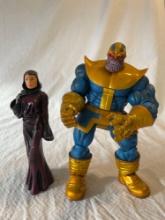 Thanos and Death Action Figures