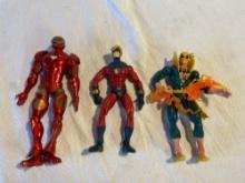 Iron Man, Iron Fist and Captain Marvel Action Figures