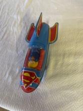 Classic Superman Rocket Tin Toy