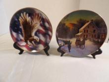 (2) COLLECTIBLE PLATES INCLUDING "HOME FOR THE HOLIDAYS" AND FRANKLIN MINT HEIRLOOM RECOMMENDATION