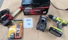 LOT OF POWER TOOLS, WORK LIGHT & CHARGER