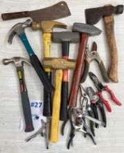 LOT OF HAMMERS AND WRENCHES