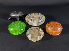 (4) Vintage flower frogger's -see photo's-