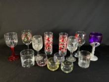 (14) Assorted drinking glasses -see photo's-