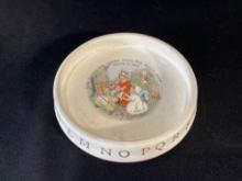 The Potters Co-op "Little Bopeep" 6-1/2" alphabet bowl