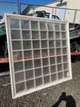 Plastic block glass window section 50" x 50"