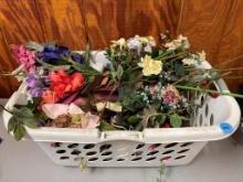 Faux Flowers in Basket