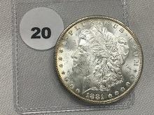 1881-CC Morgan Dollar, UNC-60