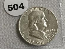 1952-D Franklin Half dollar AU
