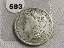 1891-S Morgan Dollar VG
