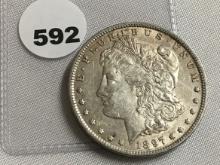 1897 Morgan Dollar AU