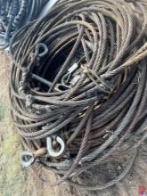 PALLET OF VARIOUS LENGTHS 5/8" CABLE, PALLET OF VARIOUS SIZE HOSE  15730