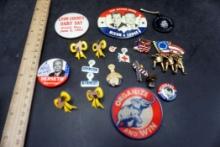 Political Buttons , Patches & Pins