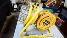 Portable Power Cord Reel & Trouble Light