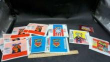 Superhero Gum Wrappers & Cereal Box (Batman Wrapper Is Torn)