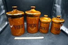 Holiday Designs Kitchen Canisters - Flour, Sugar, Coffee & Tea