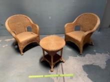 3pcs - Wicker Furniture / Chairs & Table