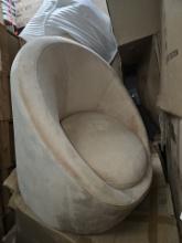 Cream Color waiting chair with gold legs