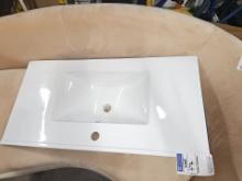 Porcelain Sink top with one hole for faucet 3' x 18.5"