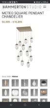 Hammerton Studio base lights with 9 oval pendant lights (Retail over $7,500.00)