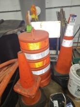 Safety cones and Horses