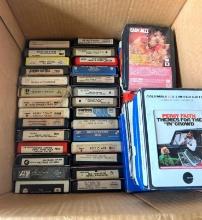 Box of 8 Track Tapes