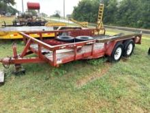 16 foot Top Hat Utility Trailer - Comes with Set of Ramps and 2 Tires - Comes with Title