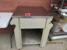 Buffet Cabinet With Stainless Steel Top Underneath Storage