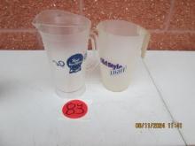 Plastic Pabst And Old Style Light Pitchers