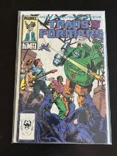 Transformers Marvel Comic #14 1986 Key 1st Appearance of Grapple, Hoist, Smokescreen, Skids, and Tra