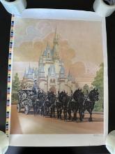 Walt Disney World Castle Lithograph Print Limited Edition 156/1800 Signed by Artist Charles Boyer
