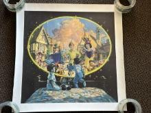 Artist Charles Boyer Signed CHILDs FANTASY Lithograph Canvas Poster 1404/13750 in Great Condition 19