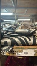 Gray Black White Zebra Leather