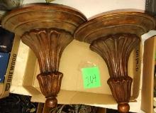 PAIR OF DECORATIVE WALL BRACKETS - PICK UP ONLY