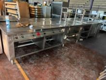 Lot of 2 Stainless Steel Cafeteria Lines