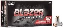 CCI 3477 Blazer CleanFire Handgun 40 SW LeadFree 180 gr Total Metal Jacket TMJ 50 Per Box