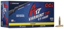 CCI 949CC A17 Varmint Tip 17HMR 17gr Varmint Tipped 200 Per Box