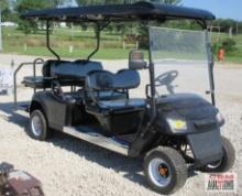 Golf Cart 6 Seater Black Limousine,...60 Volt Electric, Windshield, Hydraulic Brakes, 110 Volt Charg