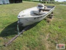 14' Aluminum...Flat Bottom Boat With Trailer (NO TITLE)