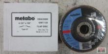 Metabo...656425000 4-1/2" x 7/8", Type 27, Grit 120, Flap Disc - Set of 10